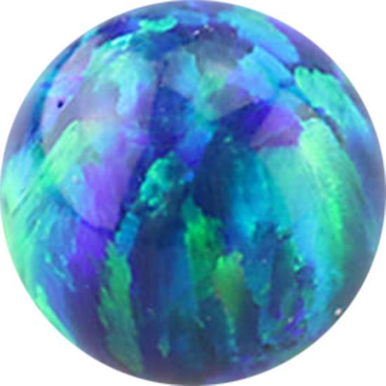 Star Piercing Micro Kugel Opal blau (ohne Messing, Chirurgenstahl 316L)