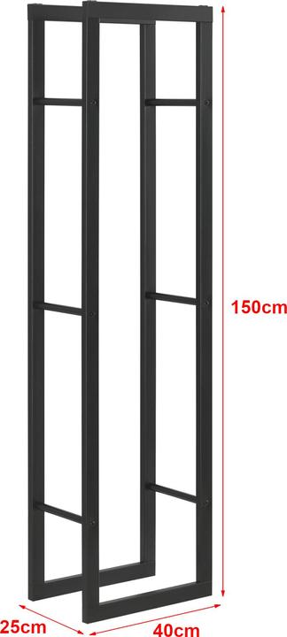 Produktbild En.Casa Kaminholzregal (40 x 25 x 150 cm)