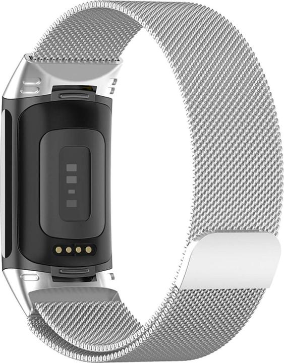 Actual product image Cover-Discount Fitbit Charge 6 - Magnetic replacement strap Milanese (Stainless steel)