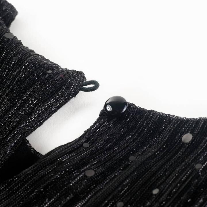 Produktbild VidaXL Kinderkleid mit Langen Ärmeln Schwarz 116,Aussenmaterial (116)