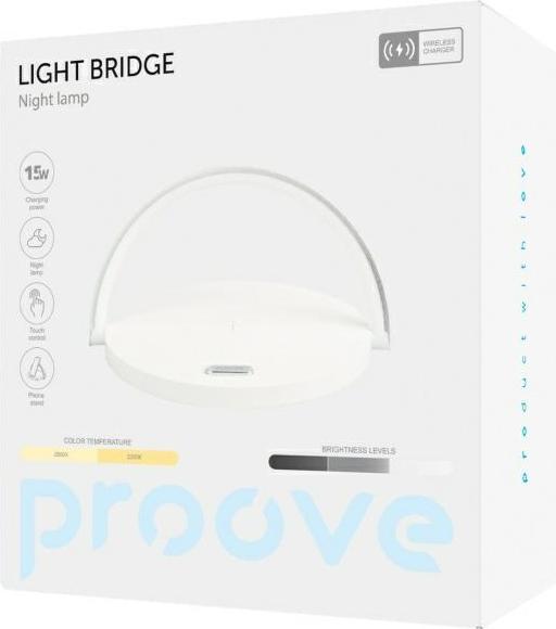 Actual product image Proove Bedside lamp Light Bridge LED 3W with inductive charging 15W white