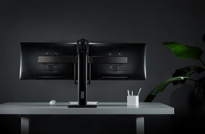 Actual product image Gembird Stojak biurkowy na dwa monitory z regulacją wysokości 17-27inch do 6kg (Table, 27")