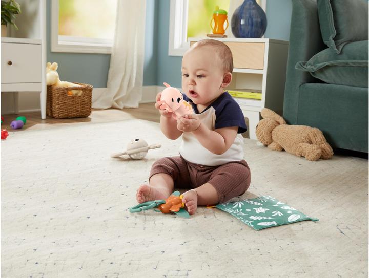 Produktbild Fisher-Price Sensorische Erlebnisse Geschenkset, 4 sensorische Spielzeuge mit feinmotorischen Aktivitäten für Bab