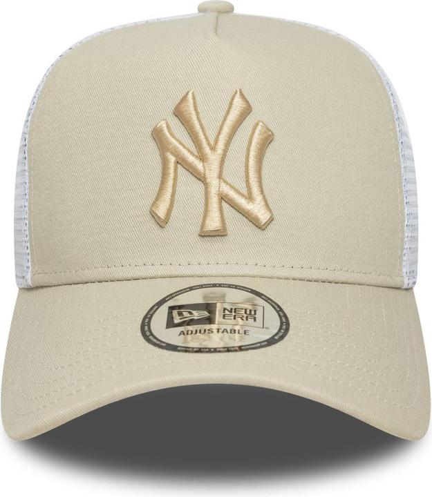 Actual product image New Era A-Frame Trucker Cap - New York Yankees stone beige (One size)