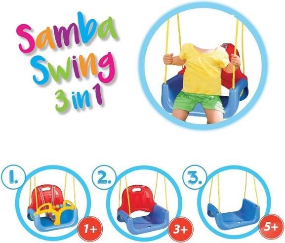 Produktbild Siva Schaukel Samba Swing blau/rot 3in1
