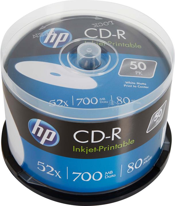 Produktbild HP CD-R 80Min/700MB/52x Cakebox (50 Disc) (50 x)