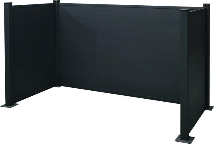 Produktbild NoName Mülltonnen Einfassung Aluminium 3 x 240 Liter 213 x 115 x 122 cm