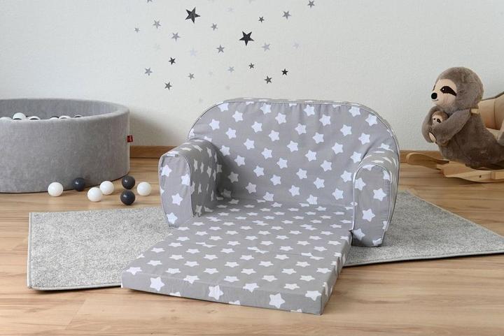 Image du produit Knorrtoys Kindersofa - "Grey white stars" (Canapé pour enfants)