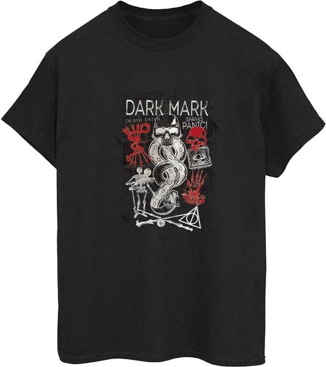 Actual product image Womens/Ladies Dark Mark Cotton Boyfriend T-Shirt (5XL)