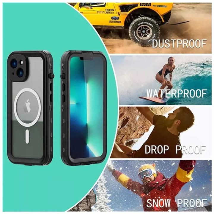 Produktbild Redpepper Apple iPhone 14 - IP68 Dot+ Series Wasserdichtes Outdoor Case mit Magsafe, schwarz (Apple iPhone 14)