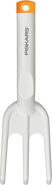 Image du produit Fiskars Râteau à fleurs avec 3 dents, longueur : 26,3 cm, Blanc/Orange, FiberComp/Acier de haute qualité