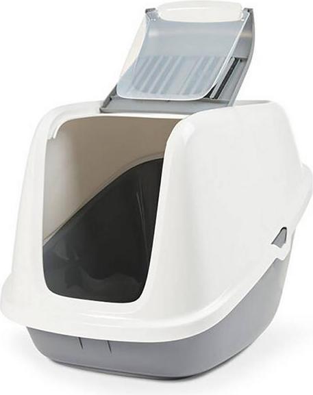 Produktbild Savic Katzentoilette Nestor Giant, weiss-grau (Katzenklo geschlossen)
