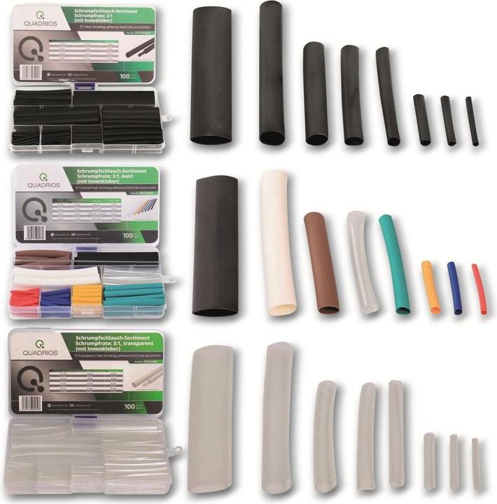 Produktbild Quadrios Schrumpfs.Set 300 tlg Schw./Transp./Bunt (1 x)