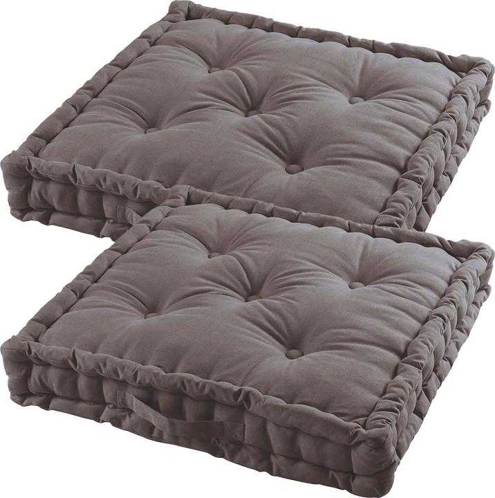 Actual product image Natura Punto Floor cushion with carrying handle, set of 2 (60 x 60 cm)