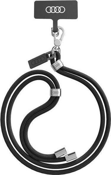 Actual product image Audi uniwersalna smycz do telefonu 120cm 6mm crossbody czarny/black AU-CBL6-R8/D1-BK