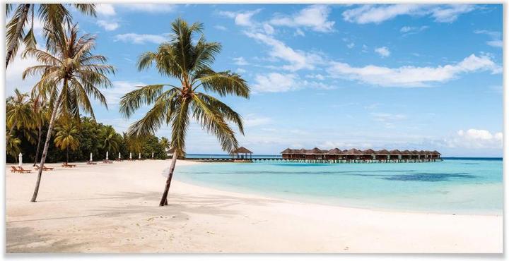 Produktbild Trenddeko Wasserbungalows auf den Malediven (80 x 30 cm)