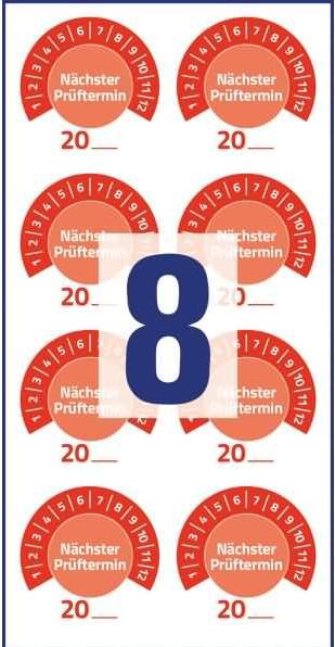 Produktbild Avery -Zweckform 80 St. Prüfplakette 20XX Rot (Ø) 30 mm 30 mm