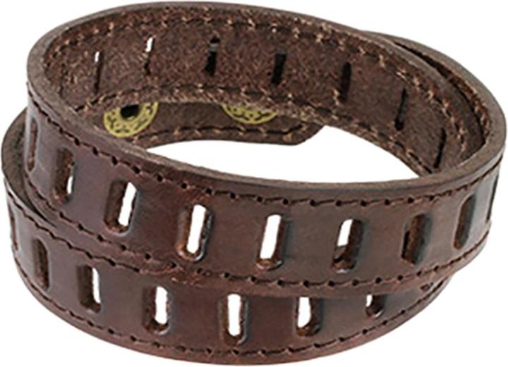 Star Piercing Lederarmband braun mit Schlitz (Leder, ohne Messing)