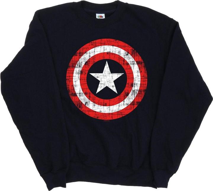 Avengers Captain America Scratched Shield Sweatshirt (XL)