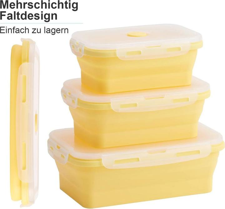 Produktbild König Design Gefrier Dosen Lebensmittel Vorrats Behälter Frischhaltedosen Deckel Faltbar (1.20 l)