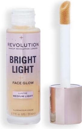 Actual product image Makeup Revolution Bright Light Face Glow Brightening Skin Tint Radiant Finish Lustre Medium (Lustre Medium Light)