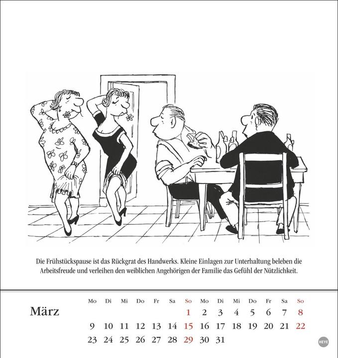 Produktbild Loriot Postkartenkalender 2026 (24 x 17 cm, Harter Einband, Deutsch)