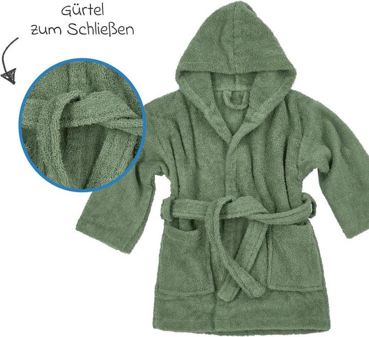 Actual product image Meyco Bathrobe mt 86/92 basic towelling forest green (86, 92)