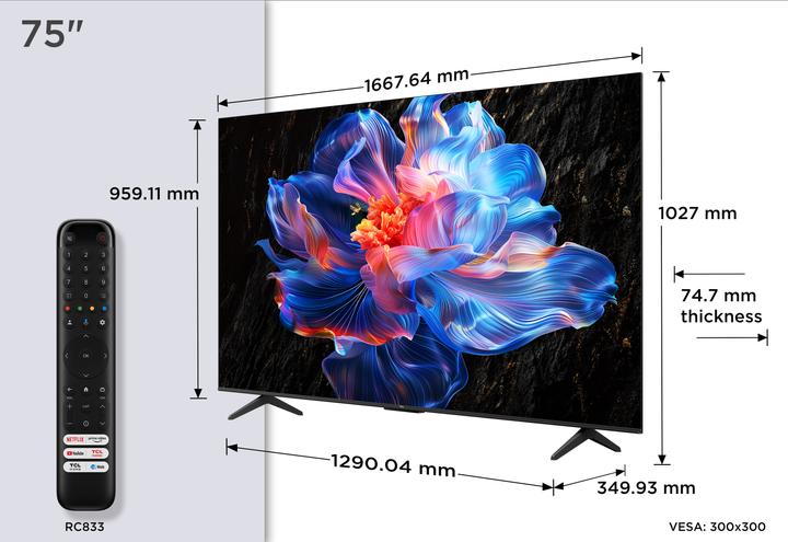 Produktbild TCL 75P6K (75", LED, 4K, 2025)