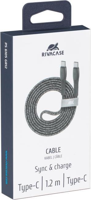 Image du produit Rivacase Câble de chargement plat en nylon (1.20 m, USB 2.0)