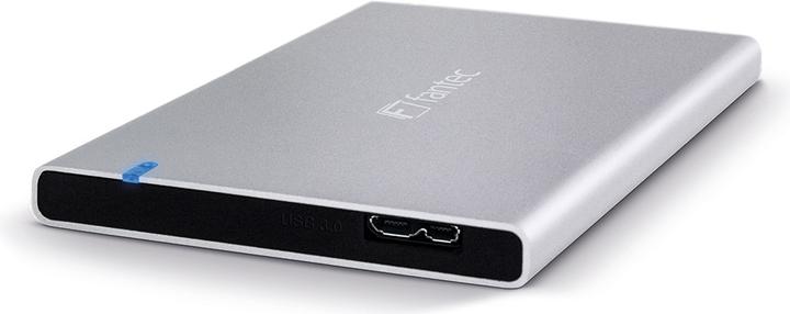 Fantec ALU-7MMU3 Externes 6,35cm 2,5Zoll SATA III HDD Gehaeuse mit 7mm Bauhoehe USB 3.0 UASP sandgestrah... (2.5")