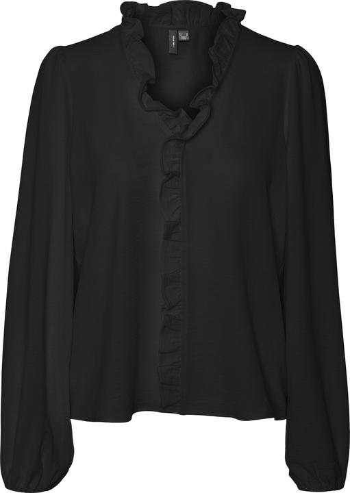 Vero Moda Normal geschnitten V-Ausschnitt Elastische Bündchen Voluminöser Armschnitt Top Bluse