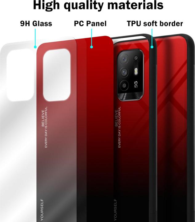 Produktbild Cadorabo TPU 2 Farben Glas Hülle (Oppo A94 5G)