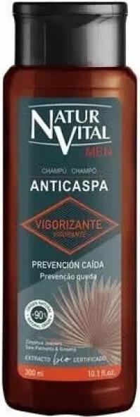 Actual product image NaturVital Champu Anticaspa Anticaida Men Vigorizante 300ml (300 ml, Liquid shampoo)