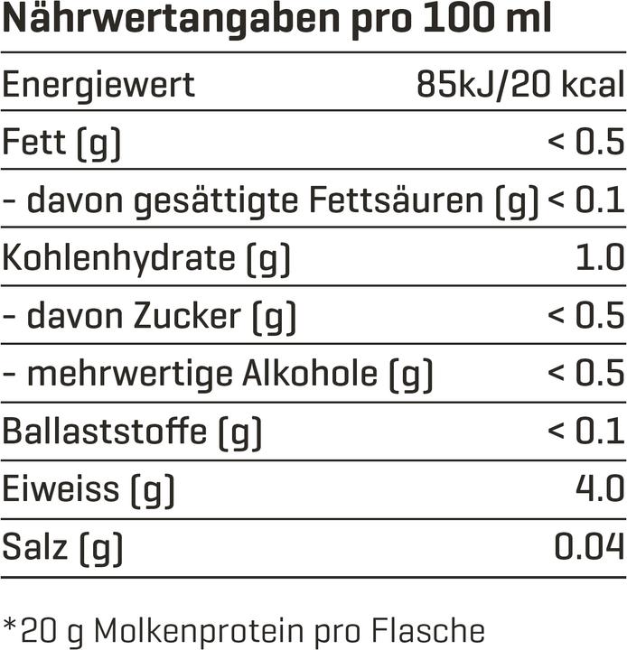 Nährwerte und Zutaten Nutriathletic Whey Protein Water (Grapefruit, 1 x)