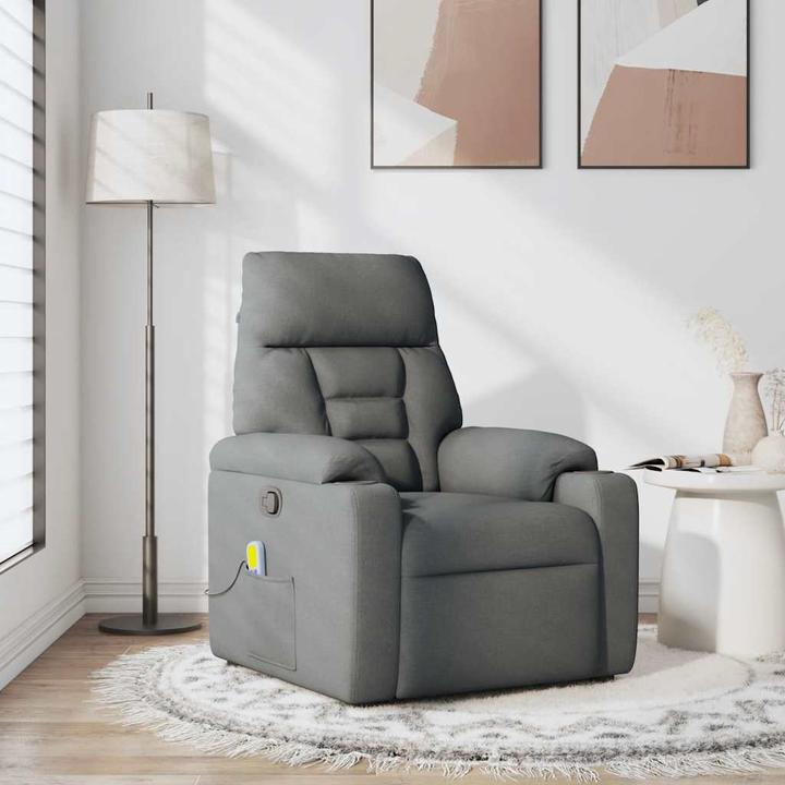Immagine prodotto VidaXL Sedia da massaggio in tessuto grigio scuro