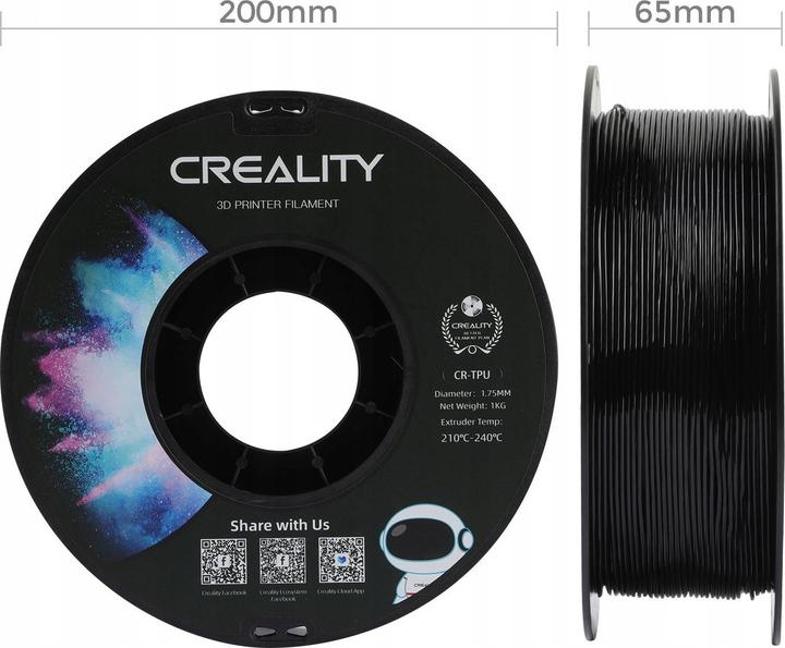 Immagine prodotto Creality CR-TPU (TPU, 1.75 mm, 1000 g, Nero)