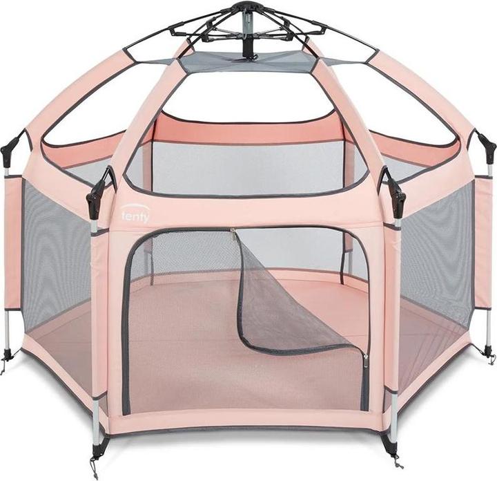Tenty Parc pour bébé rose/gris (100 cm, 150 cm)