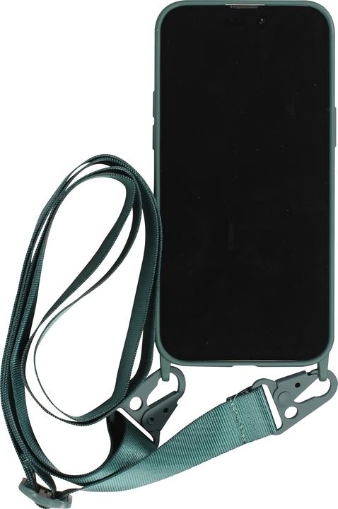 Actual product image PhoneLook Coque Silicone mat avec lanière et mousqueton en fer (Apple iPhone 14 Pro)