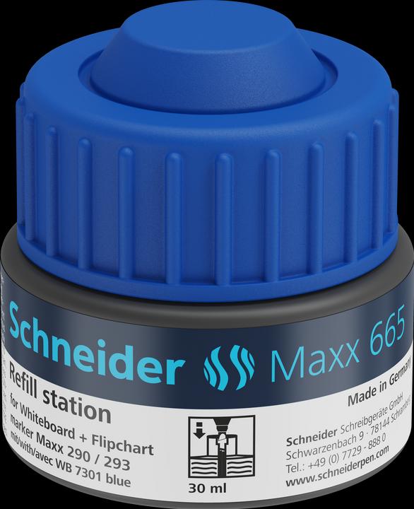 Schneider Navulinkt Maxx 665 blauw (Marker navulinkt, Blauw)