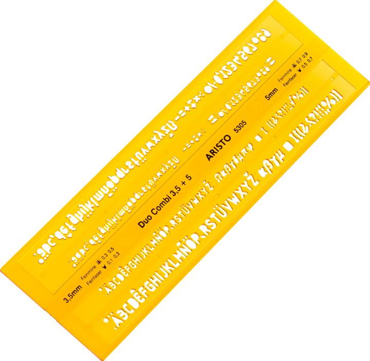 Immagine prodotto Aristo AR5305, Stencil per lettere/numeri/caratteri in plastica (24.50 cm)