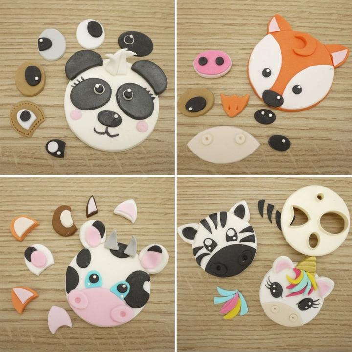 Actual product image FMM Sugarcraft Mix 'n' Match animal face cookie cutter
