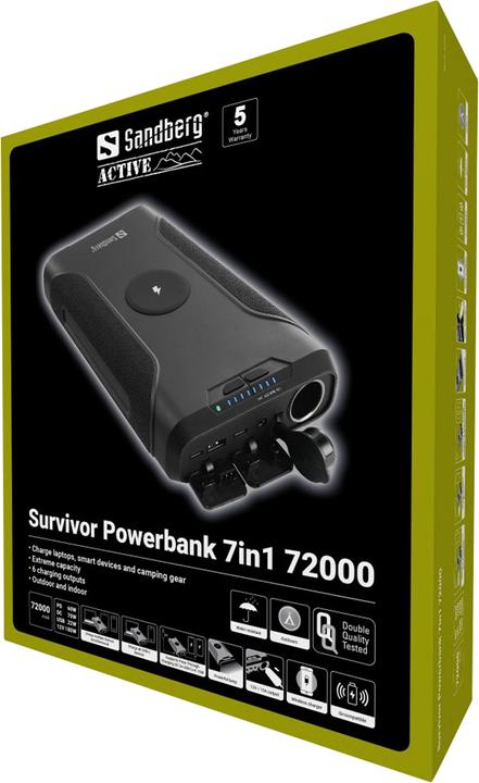 Actual product image Sandberg Survivor 7in1 (72000 mAh, 180 W, 266.40 Wh)