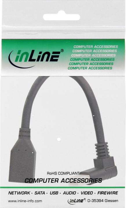 Produktbild InLine DisplayPort 1.4 Adapterkabel ST/BU (0.15 m, DisplayPort)