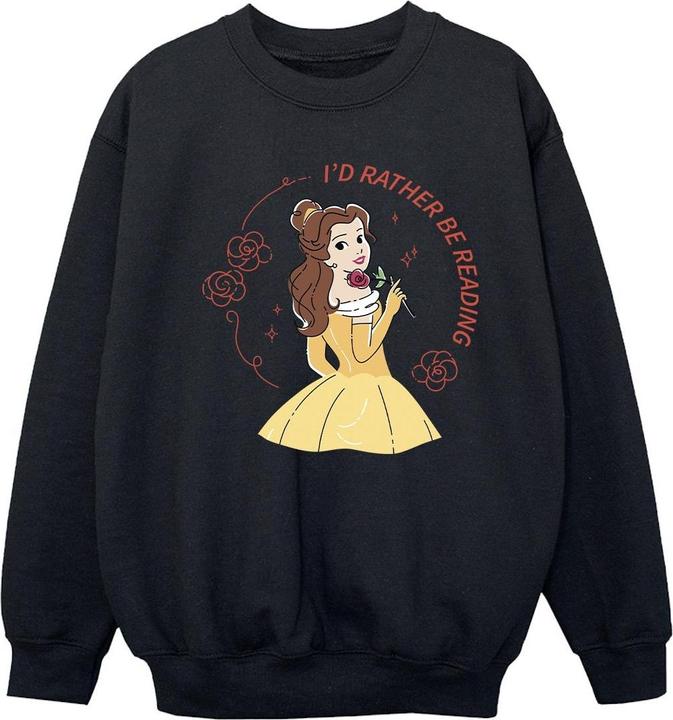 Disney Beauty And The Beast I'd Rather Be Reading Sweatshirt Mädchen