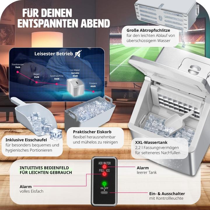 Image du produit tectake Machine à glaçons (Fiche CH)