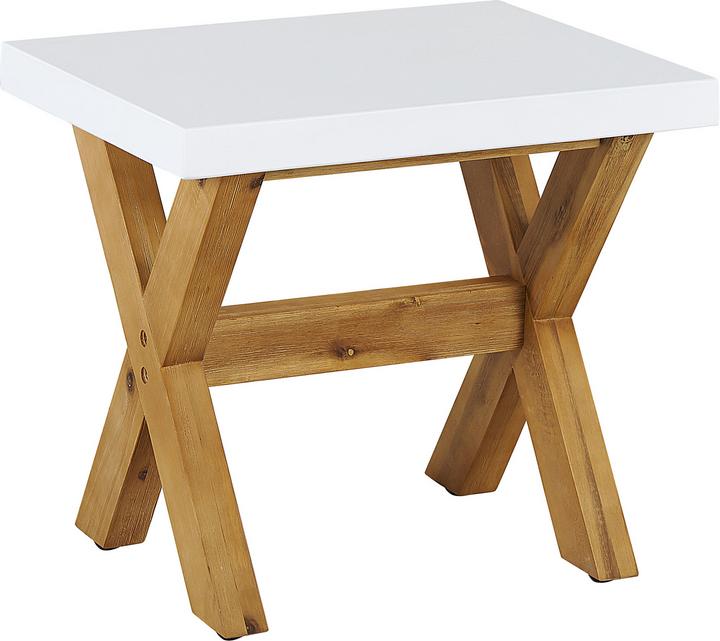 Produktbild Beliani Gartenmöbel Set Faserzement weiss 8-Sitzer 5-teilig OLBIA (200 cm)