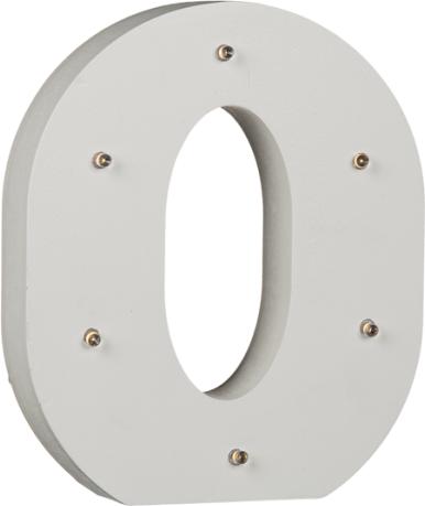 Produktbild Ootb Beleuchteter Holz-Buchstabe O, mit 6 LED, ca. 16 cm