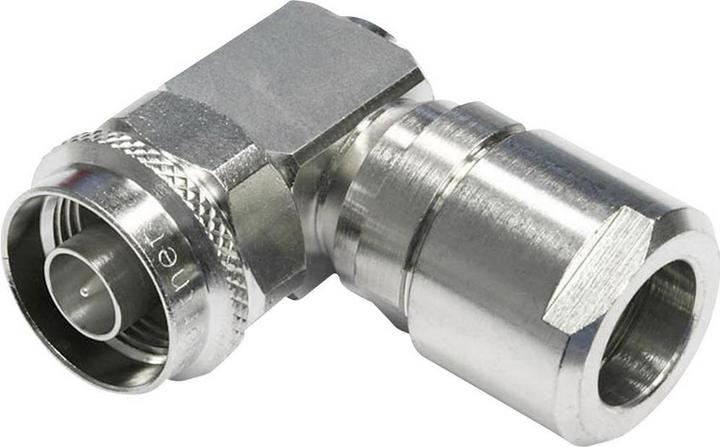 Actual product image Telegärtner Coax N cable angle connector G1 / G5, 50 OHM Cable group: G1 (RG-58C/U), G5 (RG-223/U), RG 141 A/U