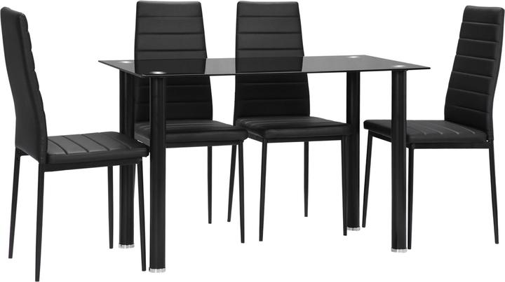 Image du produit Homcom Ensemble de salle à manger avec 4 chaises (120 x 60 x 97 cm)