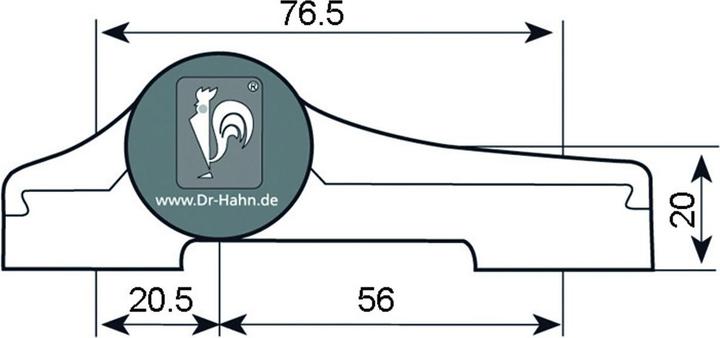 Image du produit Dr. Hahn TB4, 3lames, 76,5 mm entraxe, EV1, A